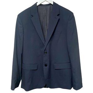 H&M Mens Blazer 46R Slate Blue Sportcoat Single Breasted Jacket Skinny Fit NWOT